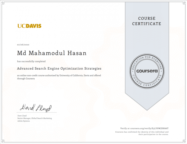 Course cirtificate Hasan Sumon